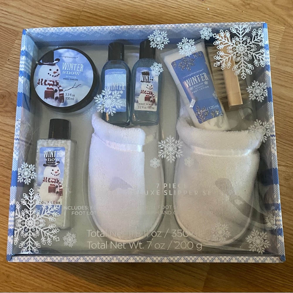 Source Unknown Winter Snow 7-Piece Bath Set - Blue and White
